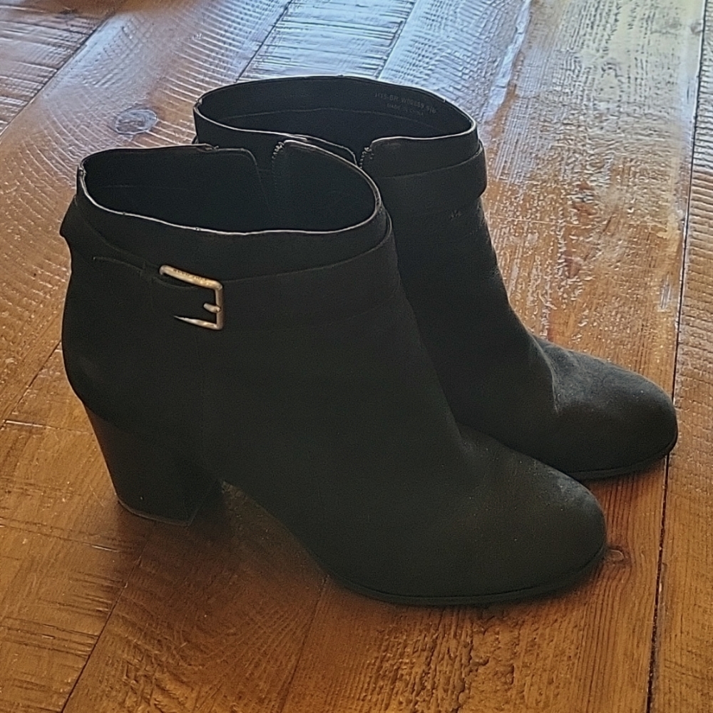 Cole Haan black suede ankle booties